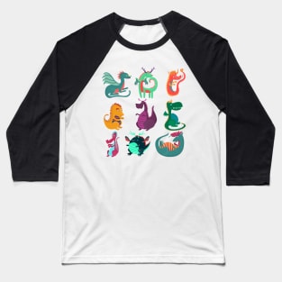 dragons cartoon collection Baseball T-Shirt